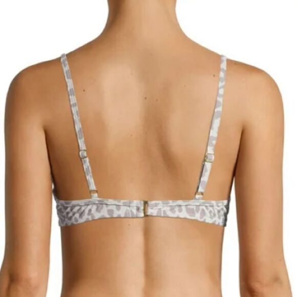 XOXO Ruffle Trim Push-Up Leopard Print Bikini Top for Juniors, Size L, NWT - Picture 4 of 9